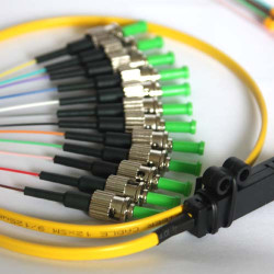 12 Fiber ST/APC Ribbon Fanout Pigtails 9/125 OS2 Singlemode