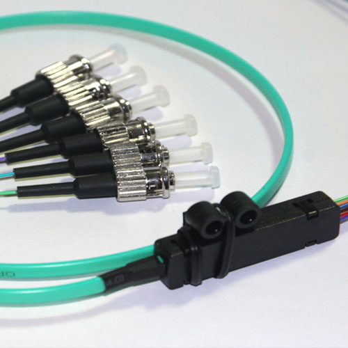 6 Fiber ST Ribbon Fanout Pigtails 50/125 OM4 Multimode