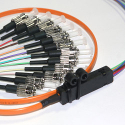 12 Fiber ST Ribbon Fanout Pigtails 62.5/125 OM1 Multimode