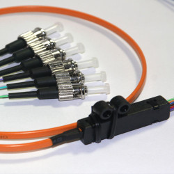 6 Fiber ST Ribbon Fanout Pigtails 50/125 OM2 Multimode 6 Fiber ST Ribbon Fanout Pigtails 50/125 OM2 Multimode