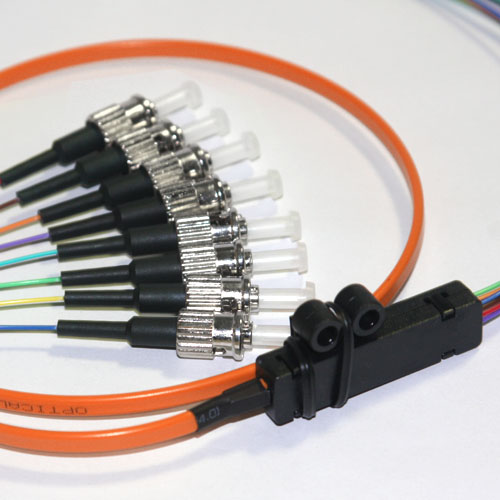8 Fiber ST Ribbon Fanout Pigtails 62.5/125 OM1 Multimode 8 Fiber ST Ribbon Fanout Pigtails 62.5/125 OM1 Multimode
