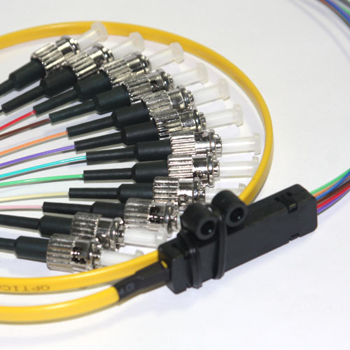 12 Fiber ST Ribbon Fanout Pigtails 9/125 OS2 Singlemode 12 Fiber ST Ribbon Fanout Pigtails 9/125 OS2 Singlemode