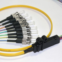 8 Fiber ST Ribbon Fanout Pigtails 9/125 OS2 Singlemode