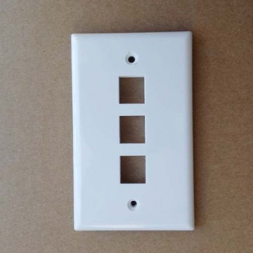 3 Hole 120 Type Wall Plate White Color