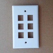 6 Hole 120 Type Wall Plate White Color